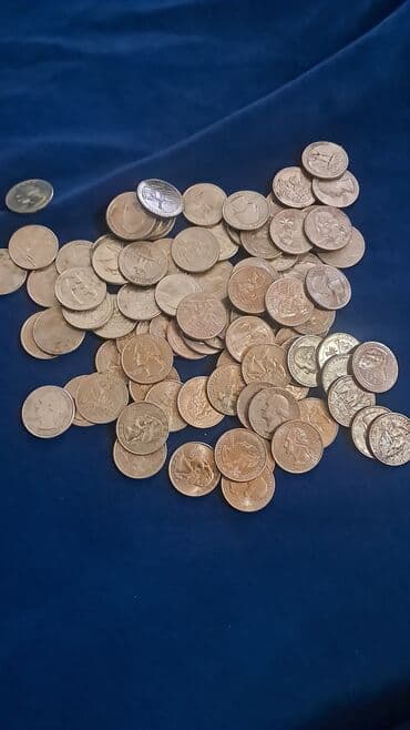 qerbli qəpik: ABŞ sikkələri – qarışıq lot - Növ və nominalar: quarter dollar (25¢) — 13