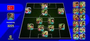 EFootball Mobile hesabı – güclü komanda və zəngin kart kolleksiyası -