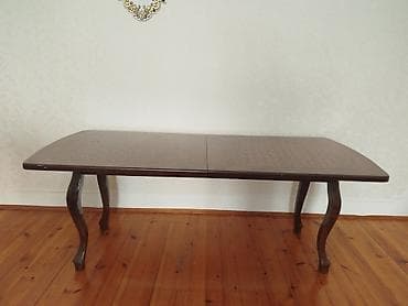 12 neferlik stol: Qonaq masası, Açılan, Taxta, Dördbucaq masa — 2