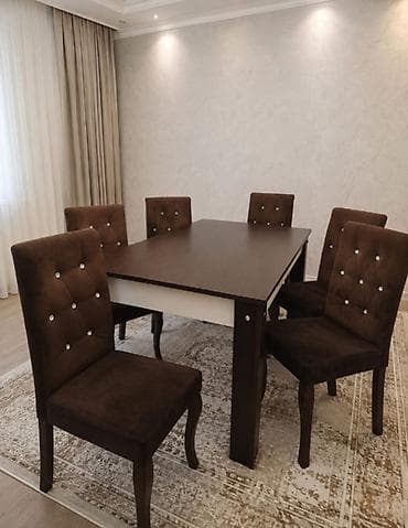 gen: Qonaq otağı üçün, Açılmayan, Dördbucaq masa, 6 stul — 1