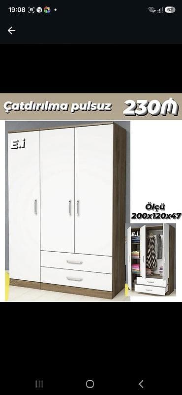 unitaz ve tulpan: *3 qapılı dolab 230Azn💥* ✔️ Rəng seçimi var ✔️ Matireal Rusiya — 2