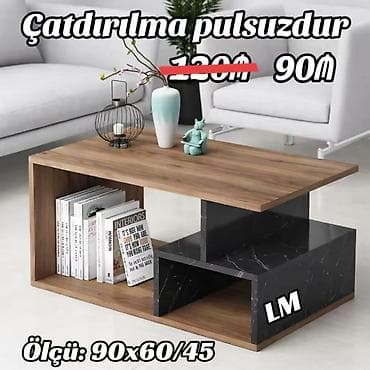 stol stullar: Düz masa, Açılmayan, Təkərsiz, Teksturalı laminat, Zəmanətsiz — 4