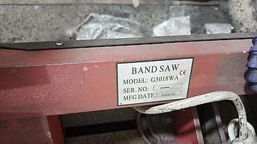 Ev və bağ: Metal lentə mişarı – Model G5018WA - Tip: Band Saw (lentə mişarı), CE — 2