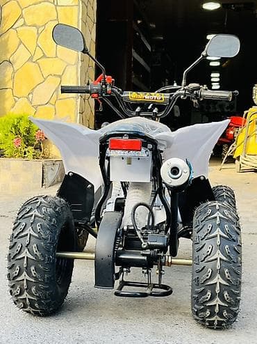 kvad: ATV kvadrosikl 150cc. Uşağ Üçün – benzinli, 4 təkərli, ağ rəngdə — 4
