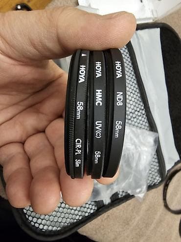 Fotoqrafiya üçün filtr dəsti və ayrı filtrlər - Hoya 58 mm filtrlər — 1
