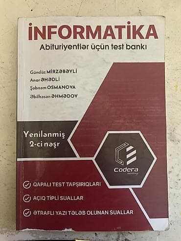 Məhsul: “İnformatika – Abituriyentlər üçün test bankı” (Yenilənmiş lalafo.az -da Məhsul: “İnformatika – Abituriyentlər üçün test bankı” (Yenilənmiş
