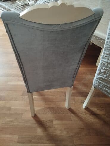 стулья для столовой: Qonaq otağı üçün, İşlənmiş, Dördbucaq masa, 6 stul — 2