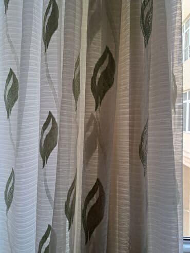 dikey tül perde: İşlənmiş, Pərdə, rəng - Yaşıl, Ünvandan götürmə — 1