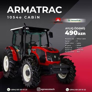 karatas traktor: 🔖 Armatrac 1054e Cabin traktoru Aylıq ödəniş 490 AZN 💶 20% ilkin — 1