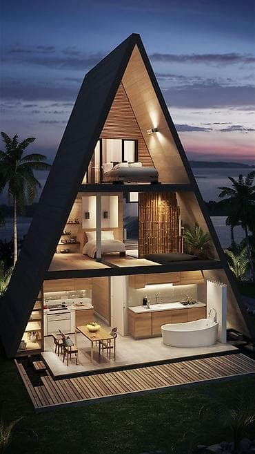 taxda qapl: A-Frame layihəsi tikintisi müxtəlif konstruksiya variantları üzrə icra — 6