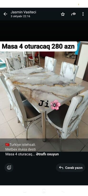 metbex oturacaqlari: Mətbəx üçün, Yeni, 4 stul — 1