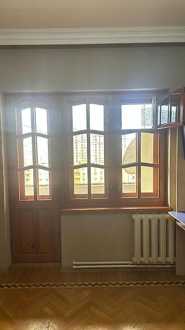sehf qapi: Taxta qapı və pəncərə dəsti - Material: təbii ağac (massiv), klassik — 3