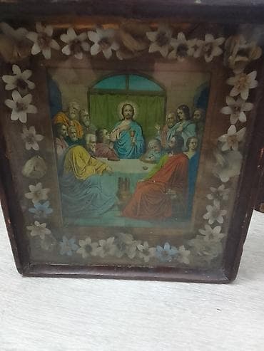 şəkilə: İkonalar – 2 ədəd, çərçivəli - Mövzu: Şərq xristian ənənəsinə aid iki — 7