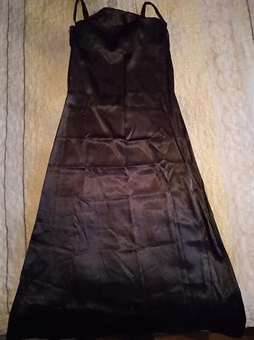 iyde parfum vakansiya: Qadın üçün qara atlas slip-stil don. - Material: ipək-effektli — 1