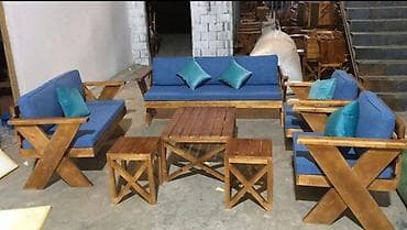 qonag mebeli: Olema tərzində açıq məkan oturacaq dəsti – massiv ağacdan - Dizayn — 6