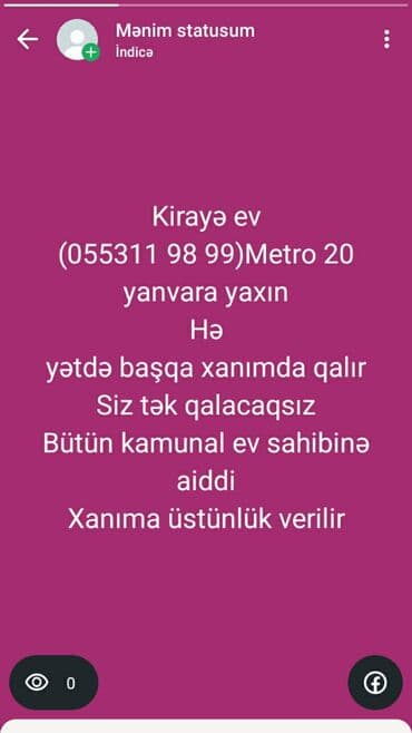 Uzunmüddətli kirayə mənzillər