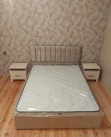 taxt demiri: Taxt fabrik istehsalidir. Olculeri 160×200×30 Krem reng Reng secimleri — 1