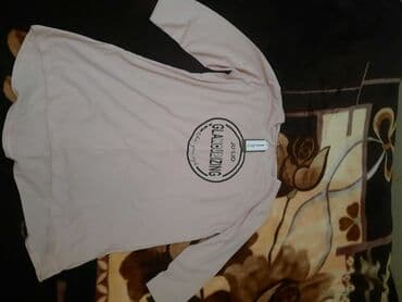 Qadın köynəyi/tunik - Rəng: açıq pudra-çəhrayı - Yaxa: dairəvi -