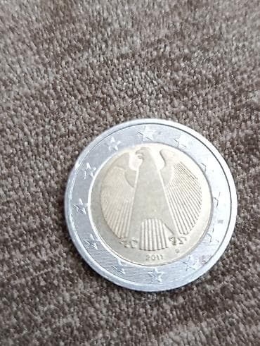 gumus pullar: Məhsul: 2 avro sikkəsi – Almaniya, 2011 Təsvir: - Nominal: 2 EUR - — 2