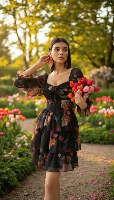 вечернее платье новая: ENDIRIM Astarli şifon eteyi kat kat elbise trendyolda hazirda 132 — 1