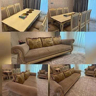 puf divan: Masa +8 stul birlikde 330 azn ‼️Divan +2kreslo birlikde 330 azn — 1