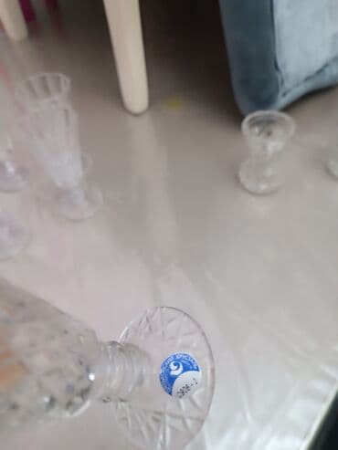 xurustal qab: Qədəhlər, Xrustal, 6 ədədli dəst, Rusiya — 2