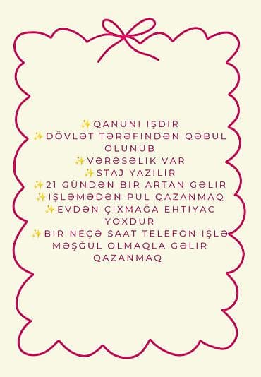Evdən işləmə imkanı – rəsmi, qanuni onlayn iş - Dövlət tərəfindən