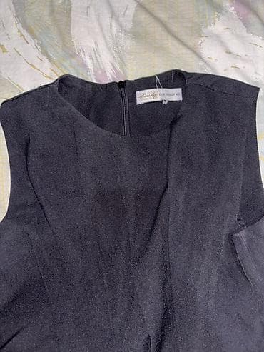 prada eynək: Qara qolsuz midi don - Rəng: qara - Siluet: bədənə oturan, bel xətti — 5