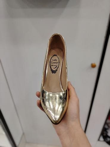 ayaqab: Lady Lucy qadın tuflisi - Rəng: parlaq qızılı, güzgü effektli üst - — 1