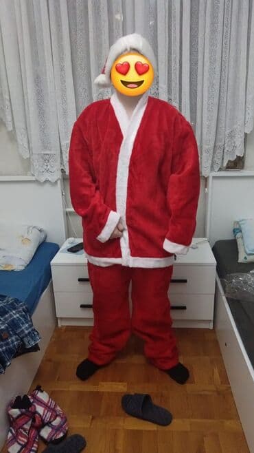 Şamdanlar: Yeni il kostyumları dəsti - Qırmızı Şaxta baba komplekti: yumşaq — 1
