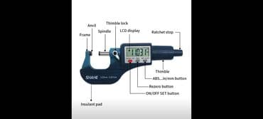 mikrometir: Elektron mikrometr Ölçmə imkanı : 25-50 mm Tamamilə yenidir, istifadə — 3