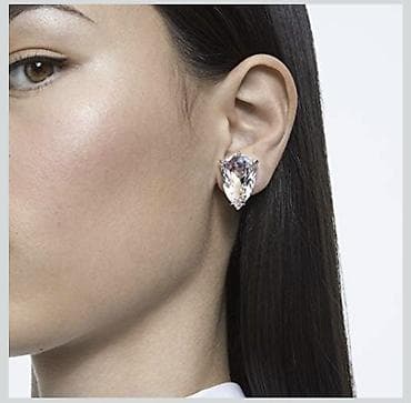 Qol saatları və aksesuarlar: Böyük kristal daşlı klips sırğa - Növ: klips (qulaq deşmədən — 6