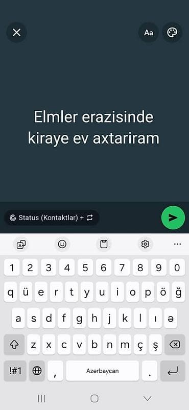 kiraye ev bayil: Elmler gomruk hospital ve musabeyov parki yaxinliginda kiraye ev — 1