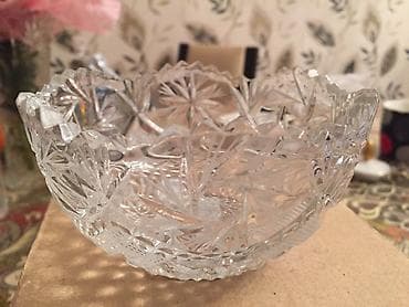 Konfet varenya ucun xrustal vaza belarusiya istehsali biri 15manata — 2