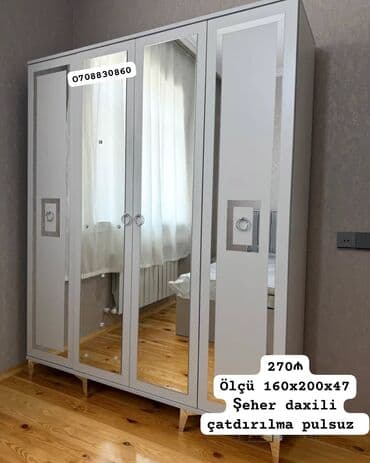 стенка для спальни: Распашной, 4 двери Прямой шкаф, Шифоньер — 1