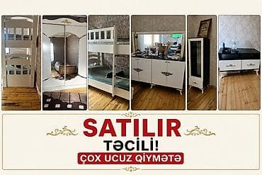 qapil: Mebel dəsti – qonaq otağı və yataq otağı üçün Tərkibi: - Vitrin şkaf — 5