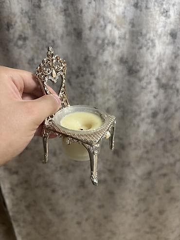 Şam üçün dekorativ şamdan – “taxt” formalı - Material: metal karkas