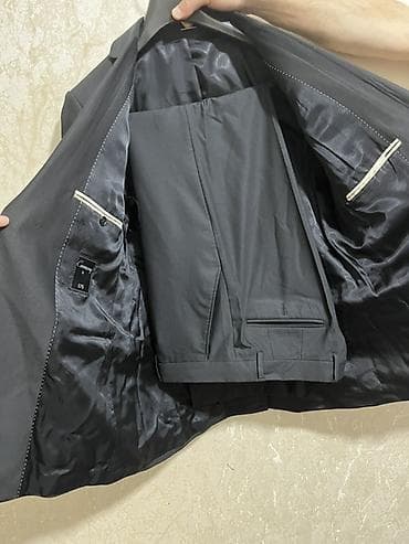 jenşen bitkisini harada tapmag olar: Kişi kostyumu – qara rəng, klassik kəsim - Dvuyarlı (2 düyməli) — 2