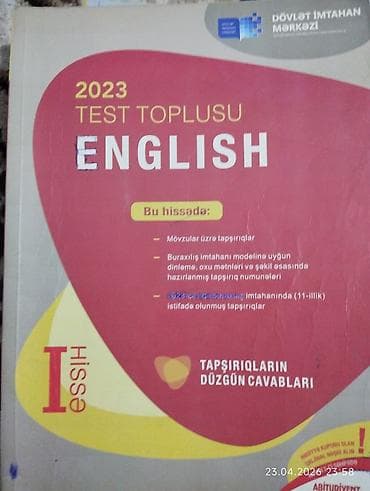 İngilis dili Testlər 11-ci sinif, DİM, 1-ci hissə, 2023 il