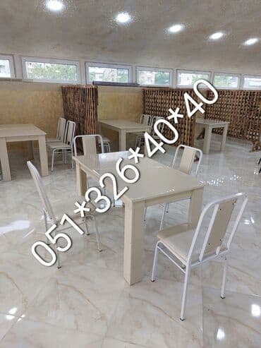 Masa və oturacaq dəstləri: Mətbəx üçün, Yeni, Dördbucaq masa, 4 stul — 10