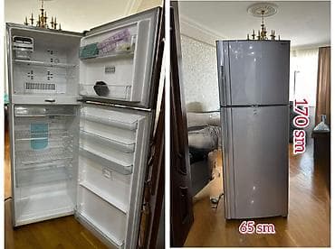 Soyuducu satılır. Toshiba markasına məxsusdur. Tam işlək