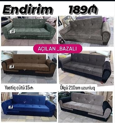 di̇van: Di̇van-kravat, Yeni, Açılan, Bazalı, Parça, Ödənişli çatdırılma — 1