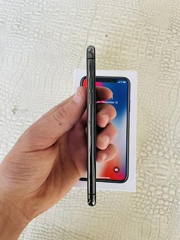 4s iphone: IPhone X, 64 GB, Space Gray, Zəmanət, Simsiz şarj, Face ID — 6