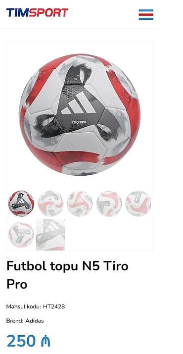 ucuz idman qidalari: Orginal Adidas Tiro Pro FIFA QUALITY futbol topu İstifadə edilməyib — 5