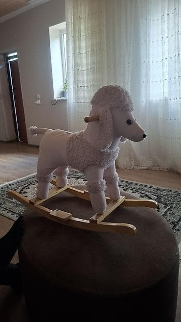 Uşaq yelləncək oyuncağı – Pudel formasında - Yumşaq plyuş materialdan