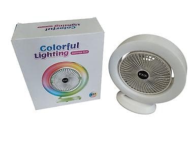 ventil: LED İşıqlı Masaüstü Sərinkeş S27 | Colorful Lighting Fan . ❄️ Sərinlik — 10