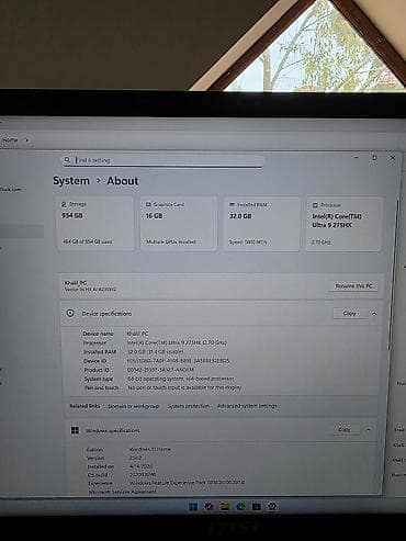 MSI: MSI Vector 16 HX AI A2XWIG Yeni Kimi RTX 5080/ Ultra 9/ 32GB Ram Əsas — 4