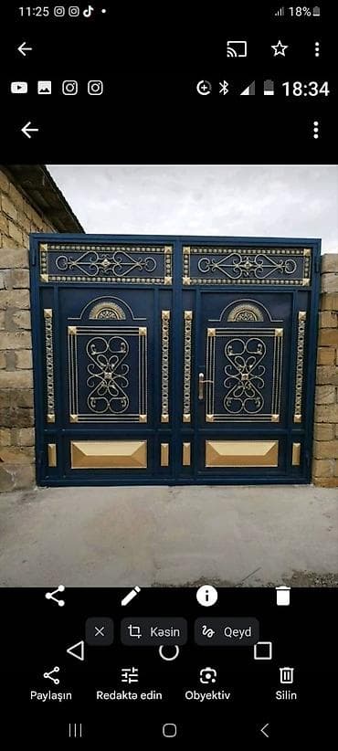 darvazalar gencede: Salam isteyinize uygun demir Qapi ve darvazalarin sifarisle — 5