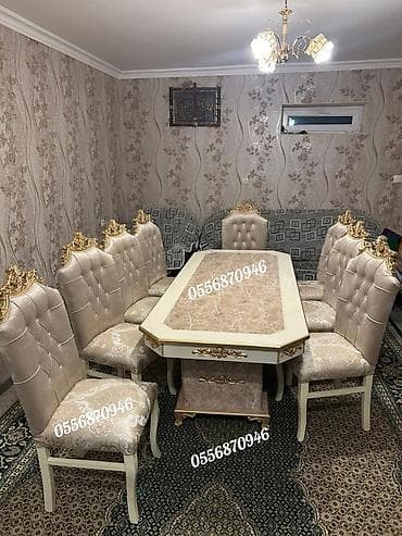 Для гостиной, Новый, Нераскладной, Овальный стол, 6 стульев — 3