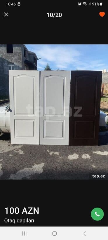 Otaq qapıları: Qonaq otağı üçün Yeni Otaq qapısı 90x205 sm Naliçnik ilə, Zəmanətli, Ödənişli quraşdırma, Pulsuz çatdırılma — 7